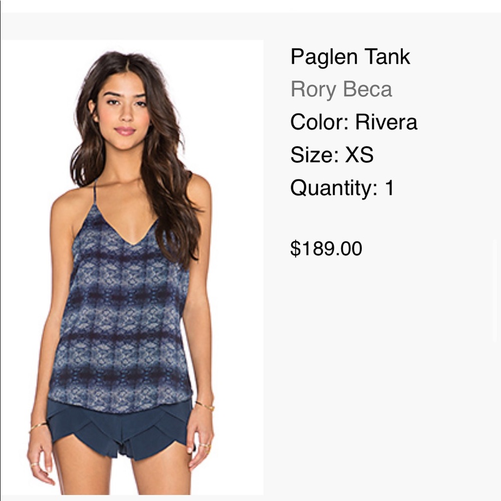 Rory Beca blue snakeskin print top